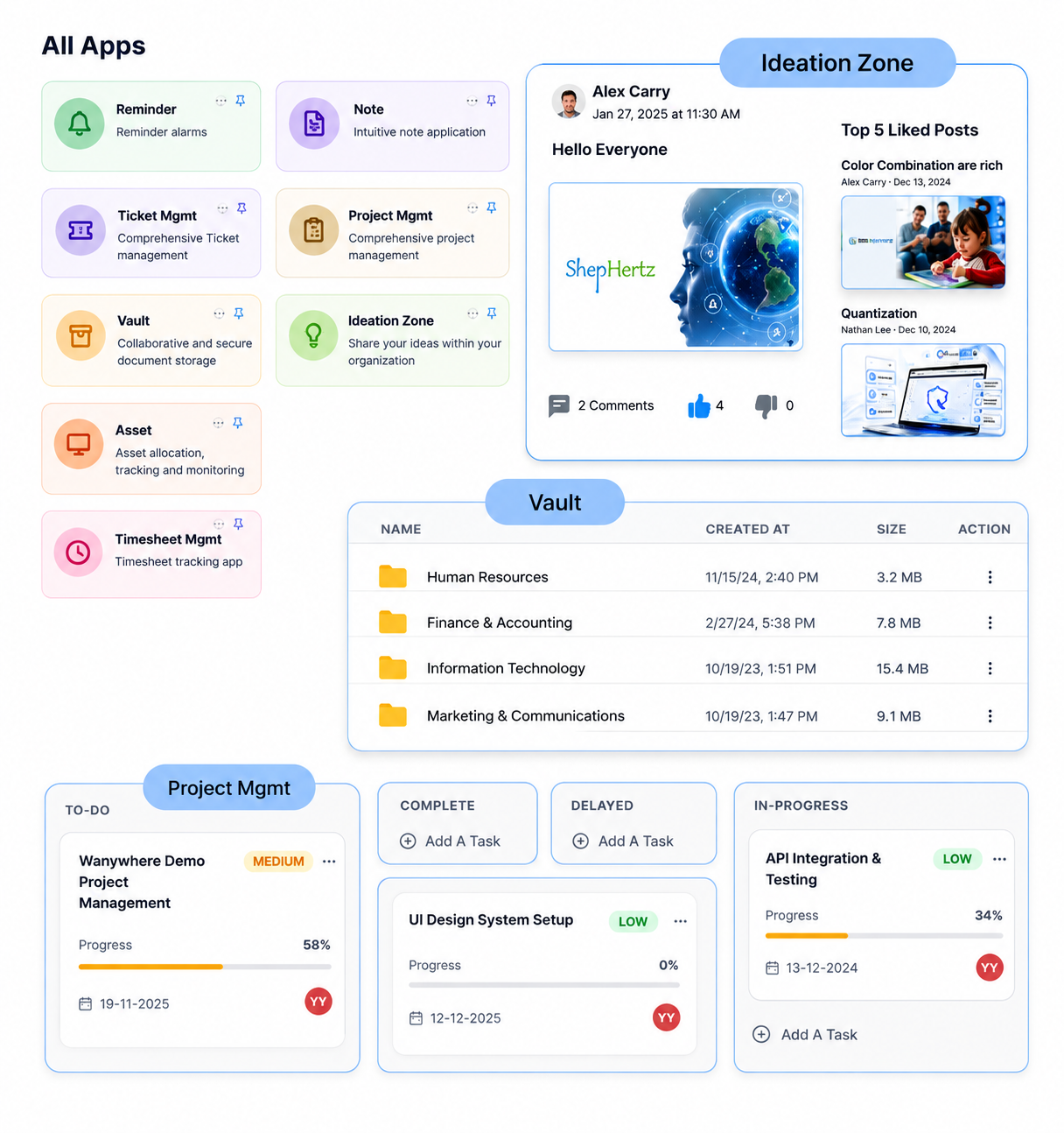 Productivity apps and business integrations