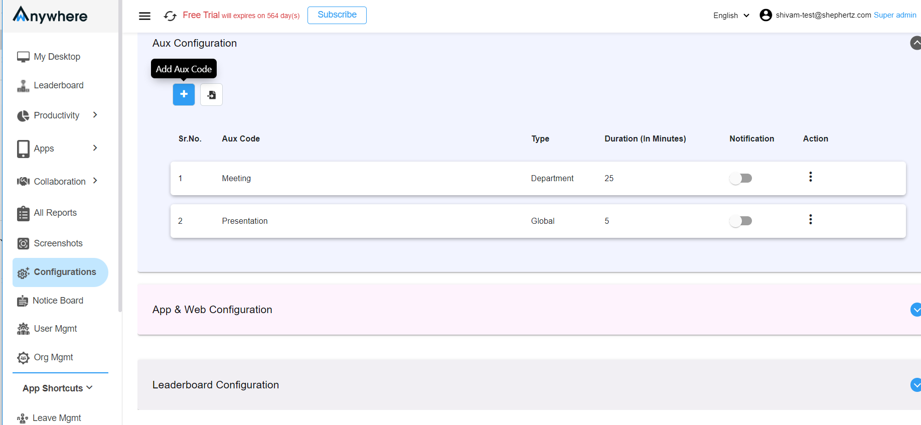 Configure Aux Time Step 3