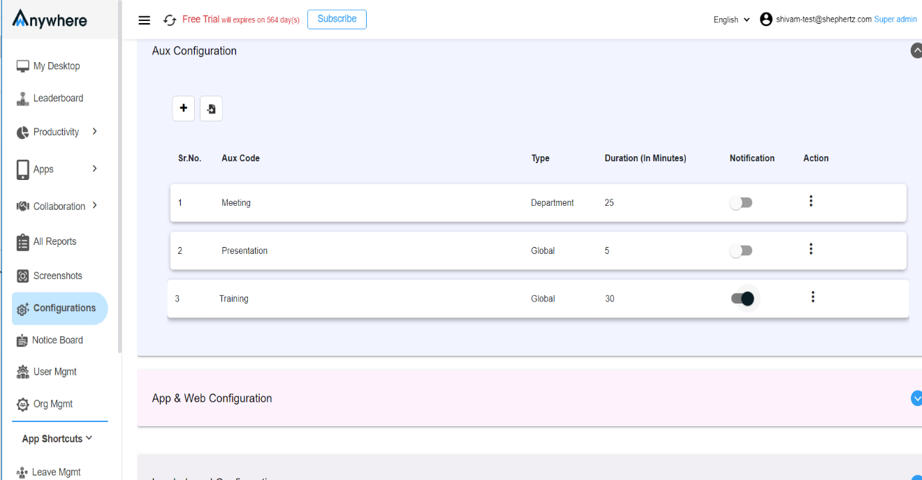 Configure Aux Time Step 7